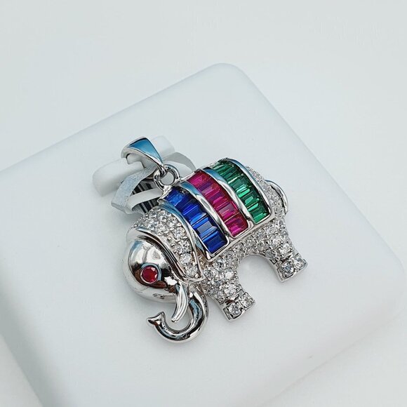 "925 Sterling Silver Cubic Zirconia Pendant, UU1P6A6034 - Picture 1 of 9